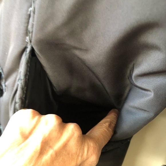 Vintage Women's Black Faux Fur collar Toggle buttons Long Maxi Coat M/L - Picture 6 of 15